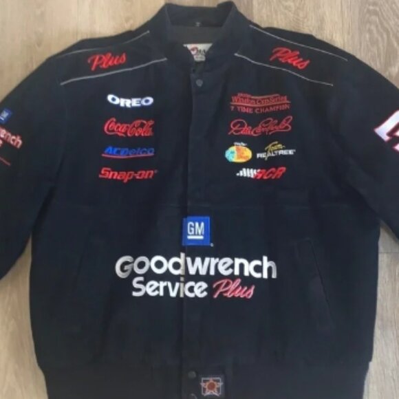 Vtg Chase Authentics Dale Earnhardt Goodwrench Suede Leather Jacket XXL - Picture 4 of 14